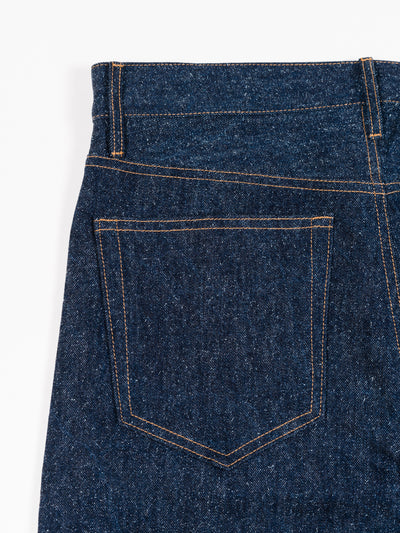 Cotton Silk Denim Pant Blue