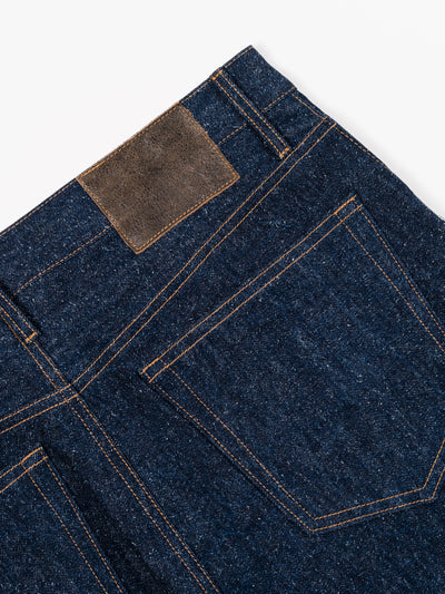 Cotton Silk Denim Pant Blue