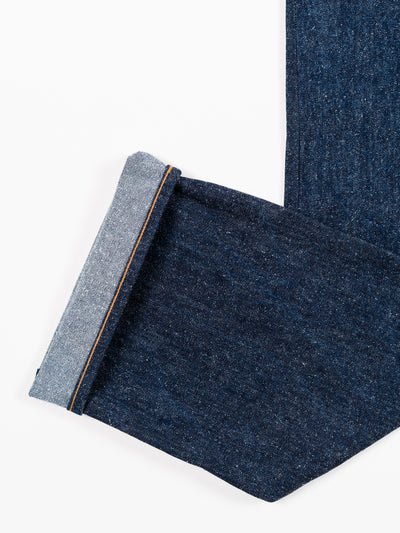 Cotton Silk Denim Pant Blue