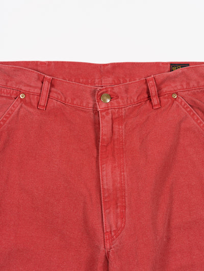 Dad's Fit Oxford Painter Pants Red