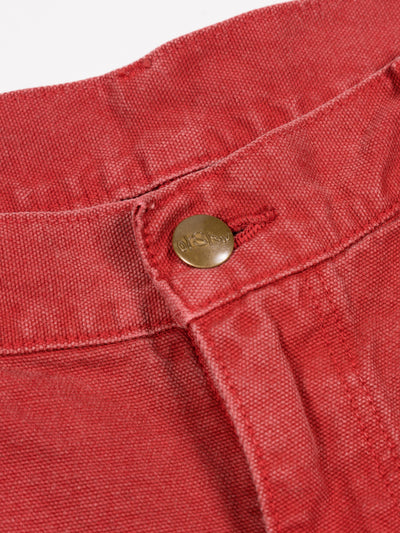 Dad's Fit Oxford Painter Pants Red