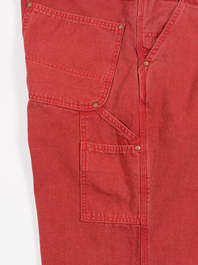 Dad's Fit Oxford Painter Pants Red