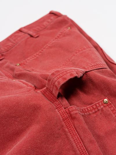 Dad's Fit Oxford Painter Pants Red