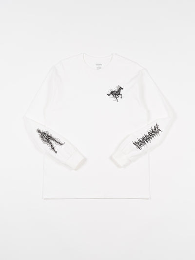 Fire Horse Long Sleeve T-Shirt White