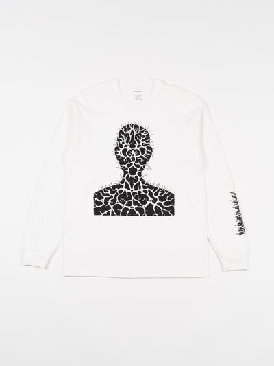 Flaming Head Long Sleeve T-Shirt White