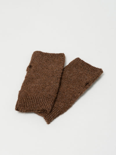 Wrist Warmer Alpaca Yarn Brown
