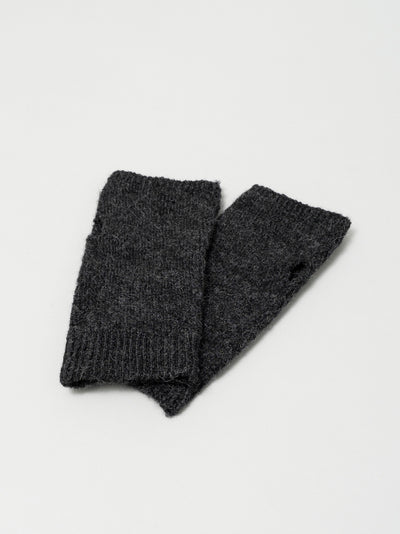 Wrist Warmer Alpaca Yarn Charcoal