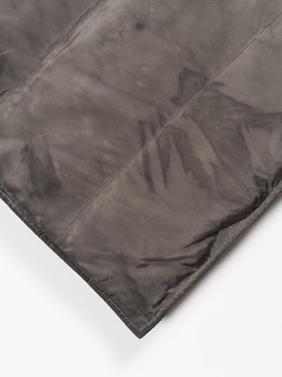 Hand-Dyed Down Stole Vest Charcoal