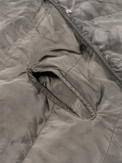 Hand-Dyed Down Stole Vest Charcoal