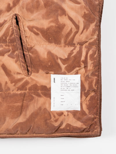 Hand-Dyed Down Stole Vest Teracotta