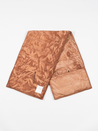 Hand-Dyed Down Stole Vest Teracotta