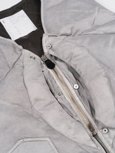 Hand-Dyed Hunting Down Vest Gray