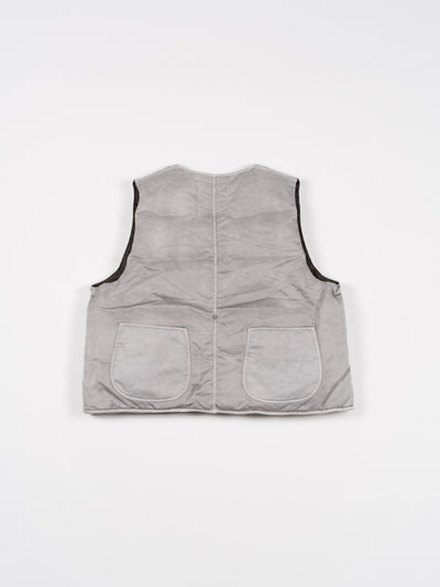 Hand-Dyed Hunting Down Vest Gray