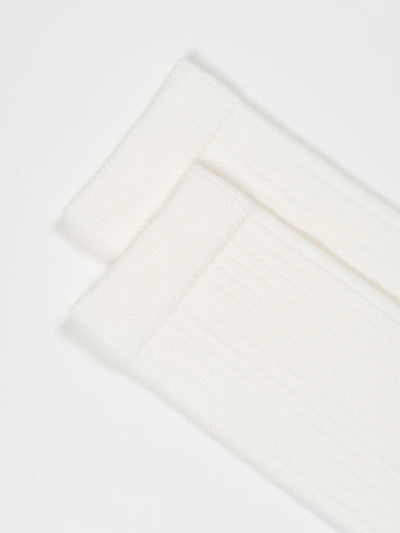 Heavy Weight Pile Socks Ivory