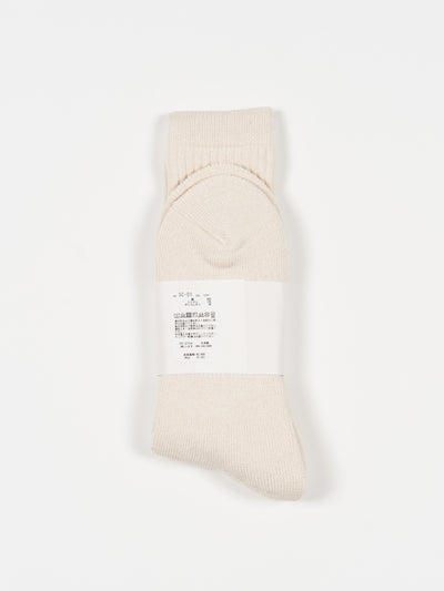 Heavy Weight Pile Socks Off White