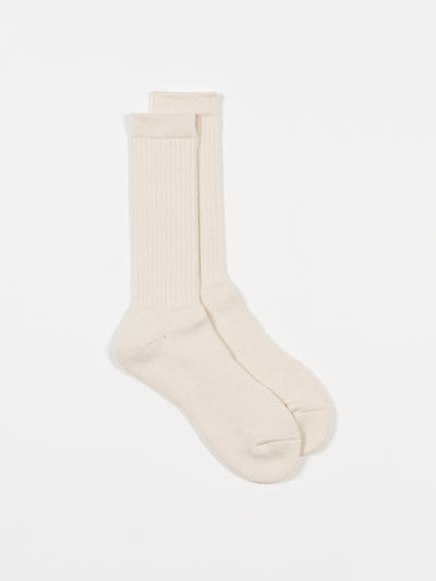 Heavy Weight Pile Socks Off White