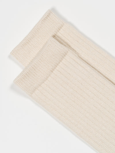 Heavy Weight Pile Socks Off White