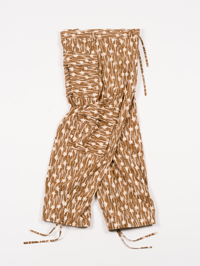 Ikat Flower Cargo Pants Autumn
