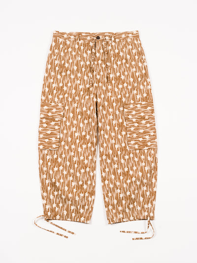 Ikat Flower Cargo Pants Autumn