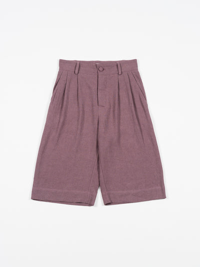 Japanese Linen Willa Short Grape
