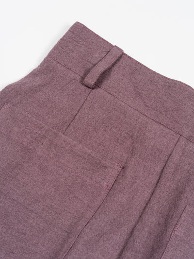 Japanese Linen Willa Short Grape
