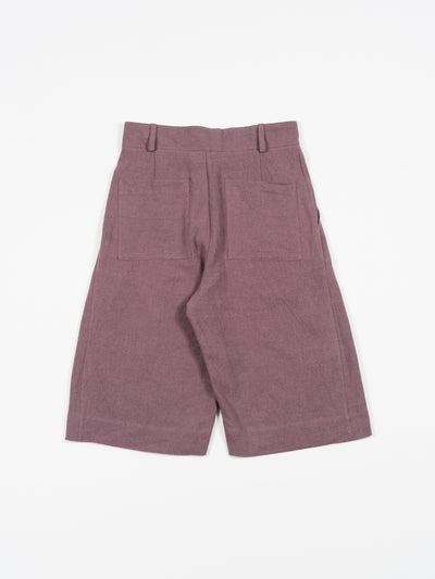 Japanese Linen Willa Short Grape