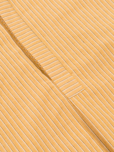 Japanese Striped Cotton Elvas Shirt Mustard Stripe