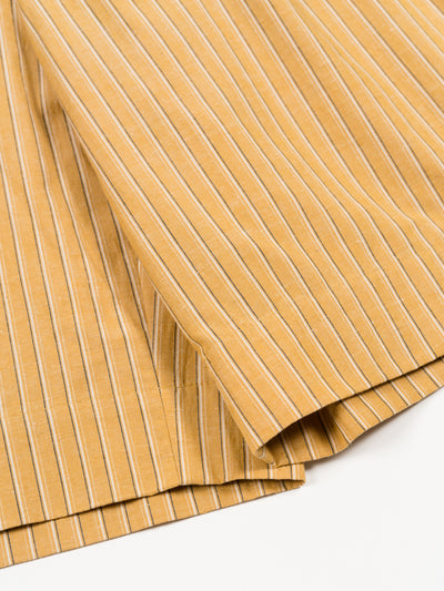 Japanese Striped Cotton Hilda Short Mustard Stripe