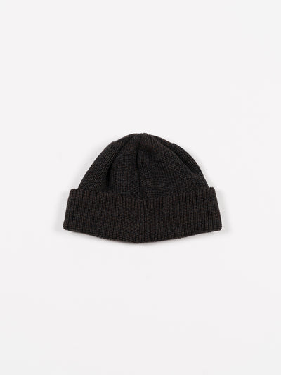 Knit Watch Cap Black Melange