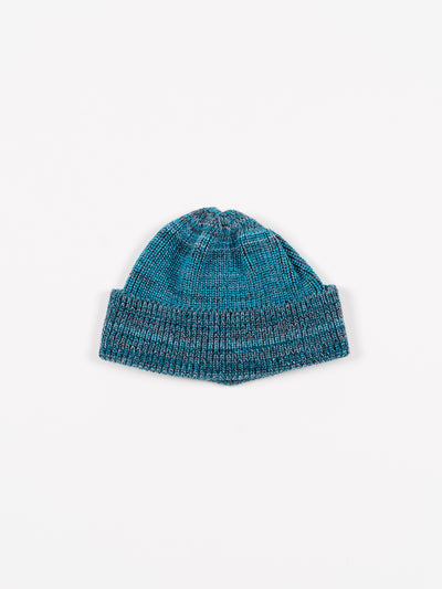 Knit Watch Cap Blue Melange