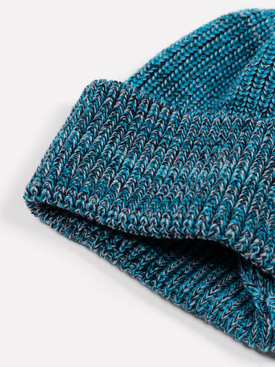 Knit Watch Cap Blue Melange