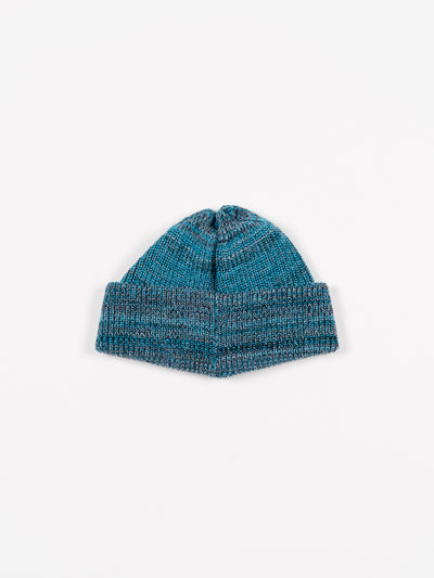 Knit Watch Cap Blue Melange