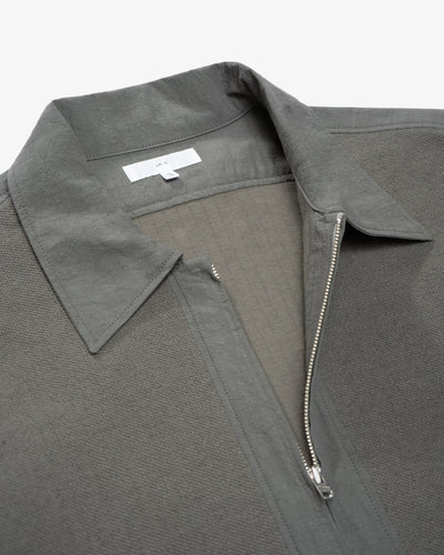 Double Knit Zip Shirt Dark Kelp