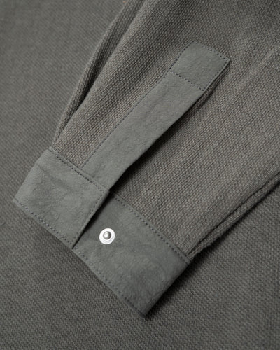 Double Knit Zip Shirt Dark Kelp