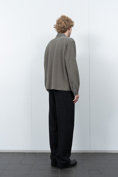 Double Knit Zip Shirt Dark Kelp