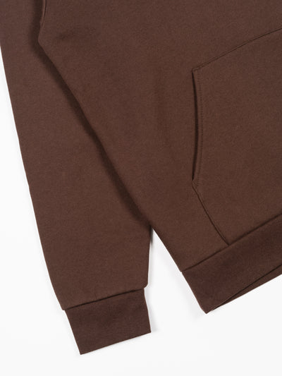 Logo Hooded Sweatshirt Brown