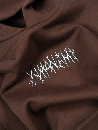Logo Hooded Sweatshirt Brown