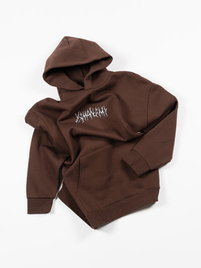 Logo Hooded Sweatshirt Brown