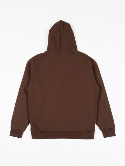 Logo Hooded Sweatshirt Brown