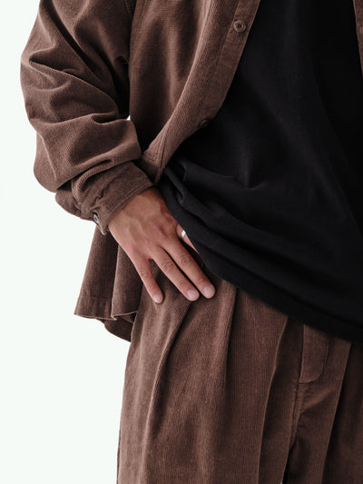 MP-111 Pleated Trouser Dark Hazel