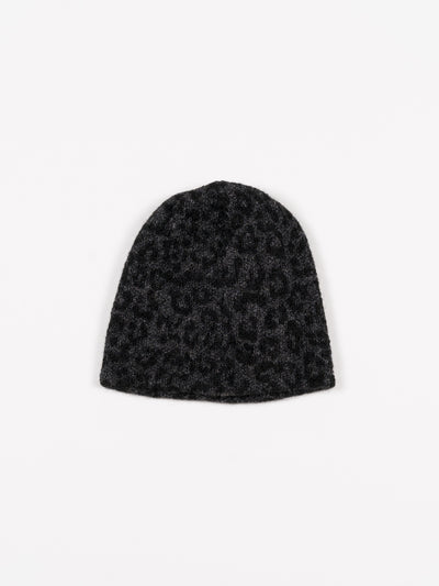 Mohair Skully Black Leopard