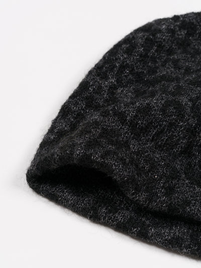 Mohair Skully Black Leopard
