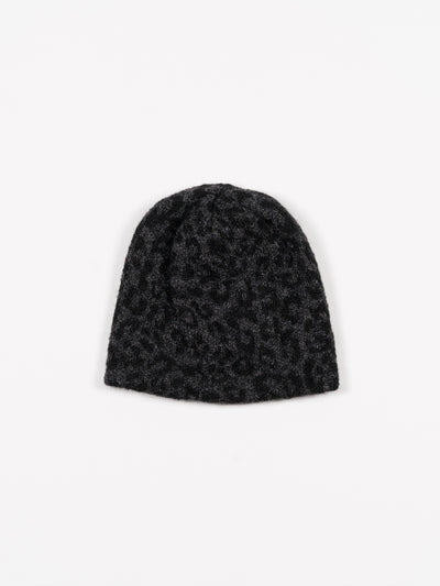 Mohair Skully Black Leopard