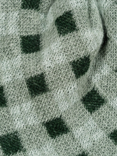Mohair Skully Green Argyle