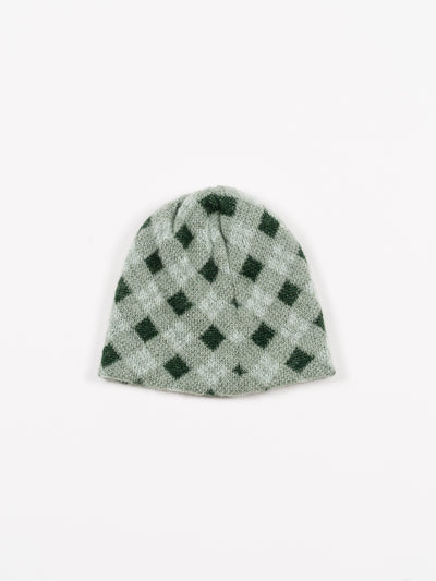 Mohair Skully Green Argyle