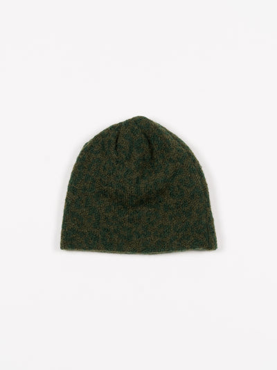 Mohair Skully Green Leopard