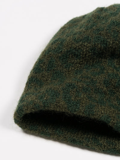 Mohair Skully Green Leopard