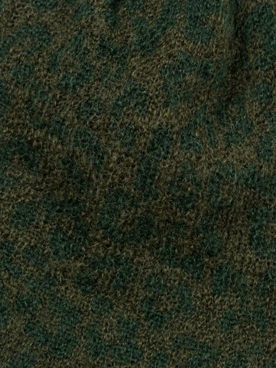 Mohair Skully Green Leopard
