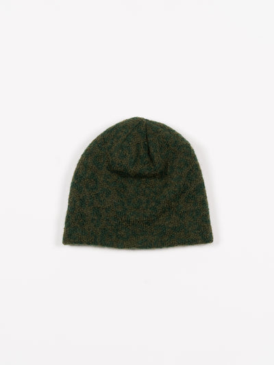 Mohair Skully Green Leopard