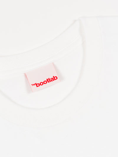 'NEW WORK TIMES' L/S T-Shirt White